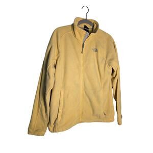 Yellow Fleece Mode Jacket The North Face Women's Large Cozy Preppy Layering Warm